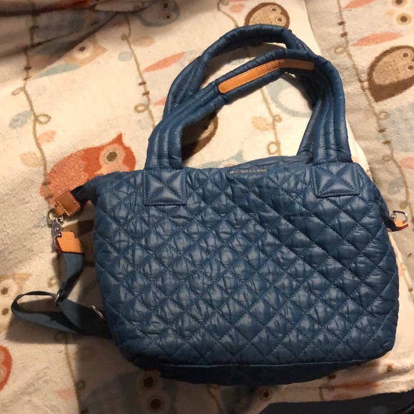 MZ Wallace Quilted Purse Bag Blue - Picture 2 of 10
